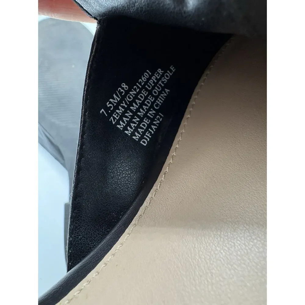 BCBG Generation Zemy Mule Flats Size 7.5 Black Horsebit Loafers